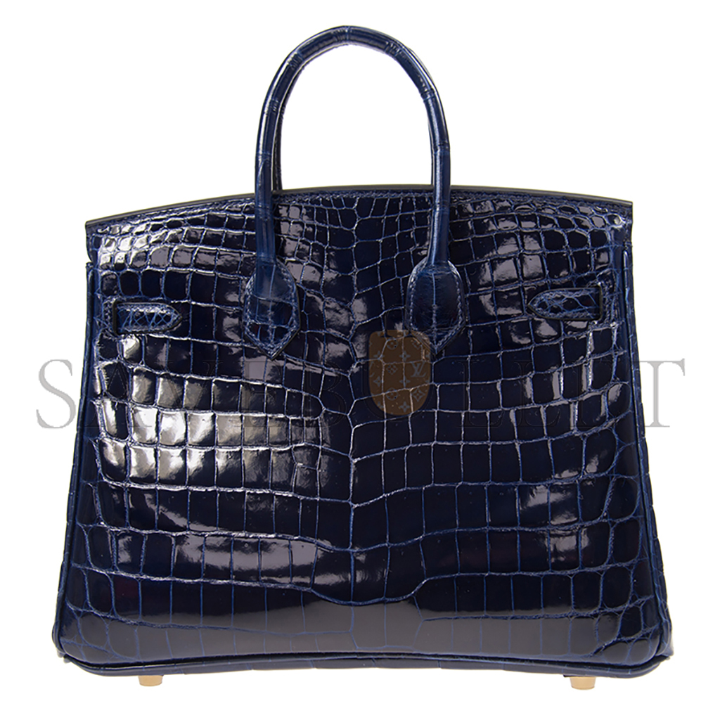 HERMÈS MASTER BIRKIN 35 CROCODILE LEATHER SAPPHIRE BLUE GOLD BUCKLE H041367CK32 (35*28*18cm)